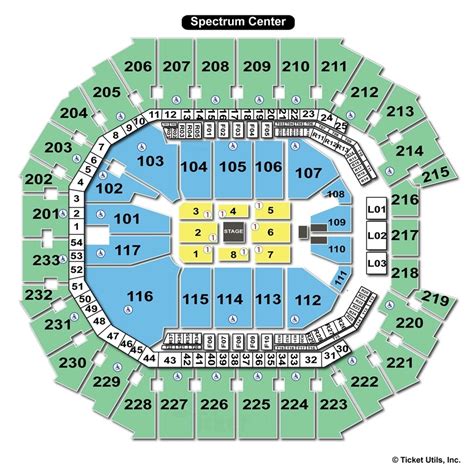 spectrum center seating chart